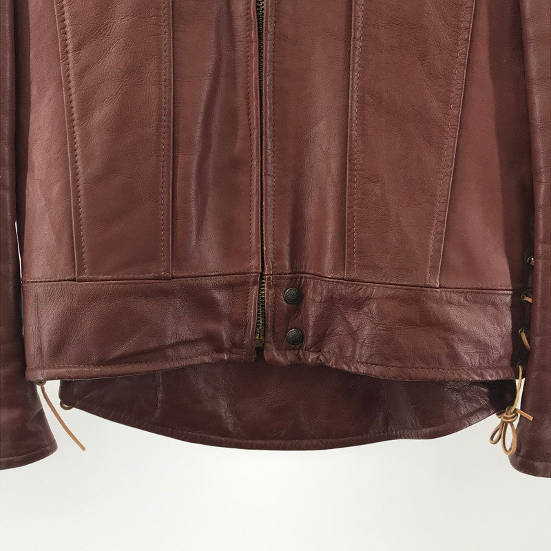 【中古品】【メンズ】  APPAREL ANNEX LEATHER JACKET レザー ジャケット ライダース 革ジャン 145-241004-nm-2-fuz サイズ：不明 カラー：ブラウン 万代Net店