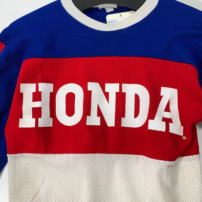 【中古品】【メンズ】 HONDA LINE メッシュ長袖Tシャツ トップス ブランド 古着 145-260314-gm-14-fuz サイズ：サイズ不明 カラー：レッド ブルー 万代Net店