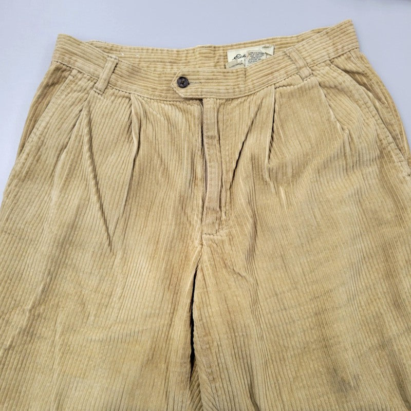 【中古品】【メンズ】 白タグ 90S 2-TUCK CORDUROY PANTS ツータック コーデュロイ パンツ ボトムス ズボン 157-251113-cs-09-izu サイズ：33×30 カラー：ベージュ 万代Net店