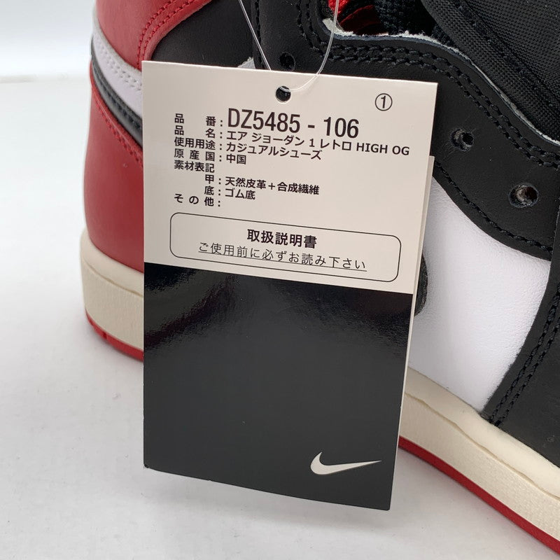 【中古品】【メンズ】 NIKE ナイキ DZ5485-106 AIR JORDAN 1 RETRO HIGH OG "BLACK TOE REIMAGINED" エアジョーダン1 "ブラックトゥ リイマジンド" スニーカー 160-260412-gm-39-fuz サイズ：29cm カラー：レッド 万代Net店