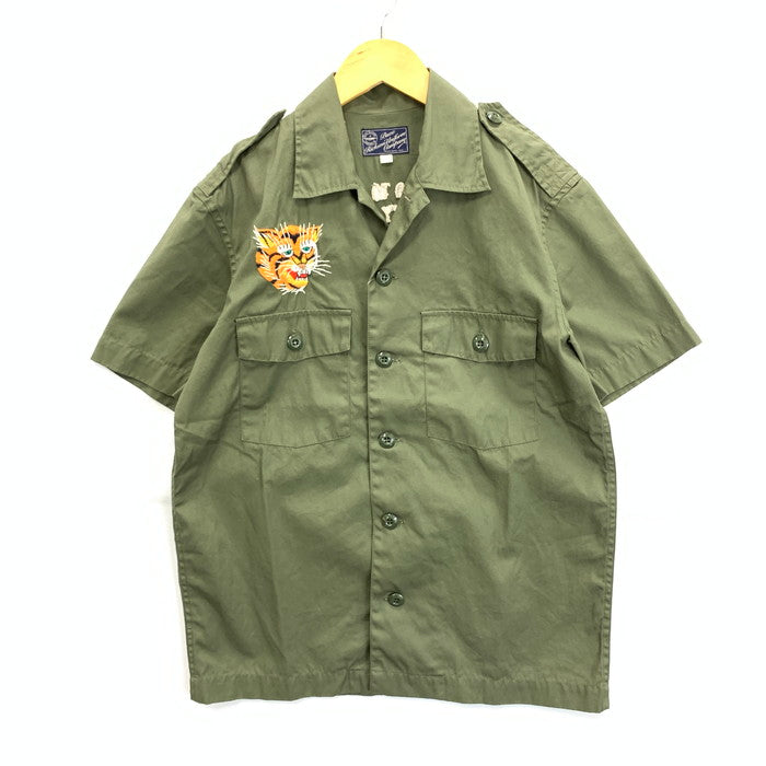 【中古品】【メンズ】 Buzz Rickson's バズリクソンズ BR36251 ベトナムシャツ 半袖シャツ トップス ブランド 古着 145-250601-gm-12-fuz サイズ：15-15 1/2 カラー：オリーブ 万代Net店