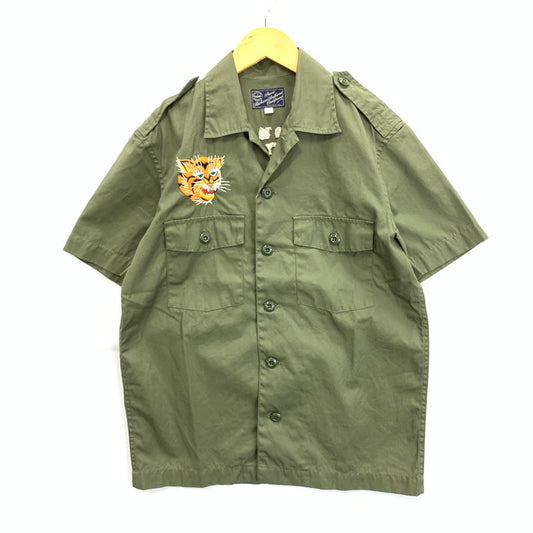 【中古品】【メンズ】 Buzz Rickson's バズリクソンズ BR36251 ベトナムシャツ 半袖シャツ トップス ブランド 古着 145-250601-gm-12-fuz サイズ：15-15 1/2 カラー：オリーブ 万代Net店