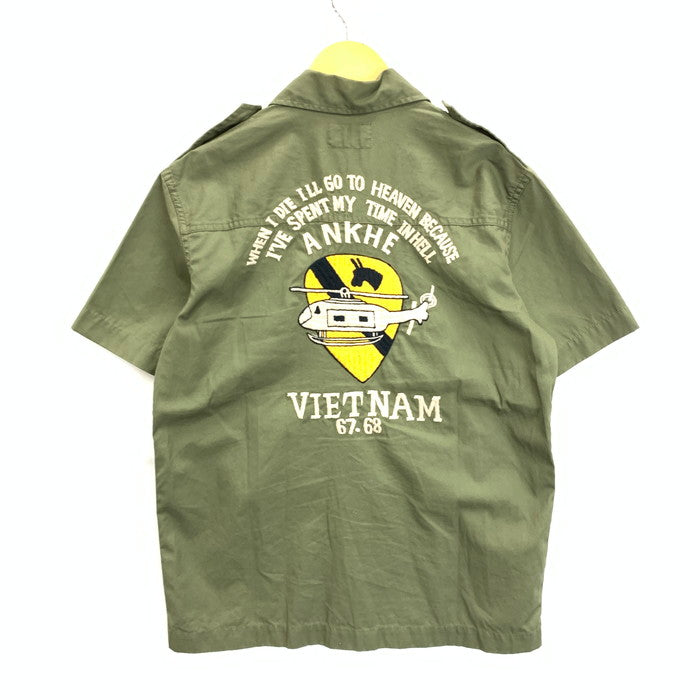 【中古品】【メンズ】 Buzz Rickson's バズリクソンズ BR36251 ベトナムシャツ 半袖シャツ トップス ブランド 古着 145-250601-gm-12-fuz サイズ：15-15 1/2 カラー：オリーブ 万代Net店