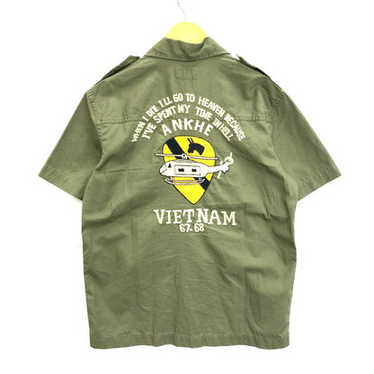 【中古品】【メンズ】 Buzz Rickson's バズリクソンズ BR36251 ベトナムシャツ 半袖シャツ トップス ブランド 古着 145-250601-gm-12-fuz サイズ：15-15 1/2 カラー：オリーブ 万代Net店