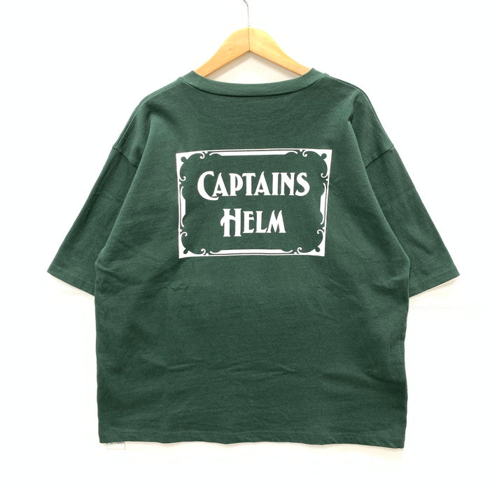 【中古品】【メンズ】 CAPTAINS HELM リバーシブル半袖Tシャツ カットソー トップス ブランド 古着 142-250510-gm-33-fuz サイズ：不明 カラー：グリーン 万代Net店