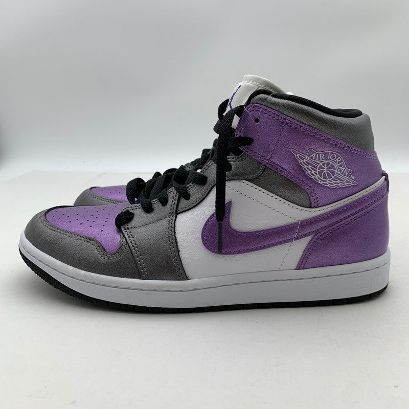 【中古品】【メンズ】 NIKE ナイキ HJ5911-105 AIR JORDAN 1 MID ”METALLIC　PURPLE” エアジョーダン 1 ミッド スニーカー 160-260412-gm-40-fuz サイズ：26.5cm カラー：ホワイト パープル 万代Net店