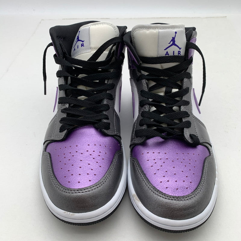 【中古品】【メンズ】 NIKE ナイキ HJ5911-105 AIR JORDAN 1 MID ”METALLIC　PURPLE” エアジョーダン 1 ミッド スニーカー 160-260412-gm-40-fuz サイズ：26.5cm カラー：ホワイト パープル 万代Net店