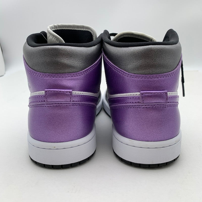 【中古品】【メンズ】 NIKE ナイキ HJ5911-105 AIR JORDAN 1 MID ”METALLIC　PURPLE” エアジョーダン 1 ミッド スニーカー 160-260412-gm-40-fuz サイズ：26.5cm カラー：ホワイト パープル 万代Net店
