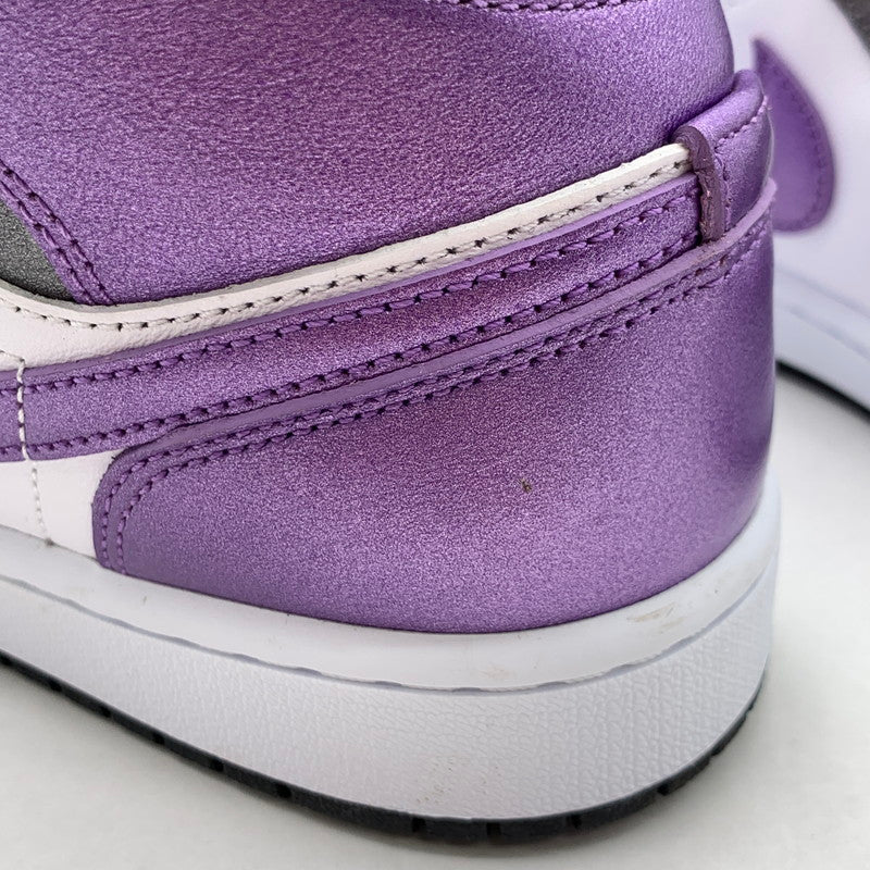 【中古品】【メンズ】 NIKE ナイキ HJ5911-105 AIR JORDAN 1 MID ”METALLIC　PURPLE” エアジョーダン 1 ミッド スニーカー 160-260412-gm-40-fuz サイズ：26.5cm カラー：ホワイト パープル 万代Net店