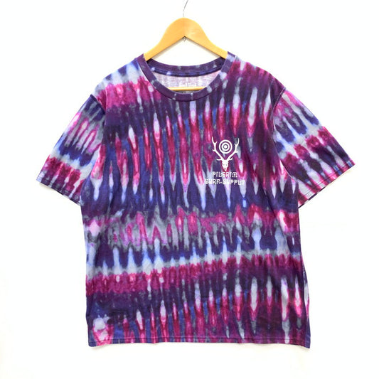 【中古品】【メンズ】 South2 West8 サウスツーウェストエイト MR1008 半袖Tシャツ カットソー トップス ブランド 古着 140-250608-gm-24-fuz サイズ：L カラー：パープル タイダイ 万代Net店