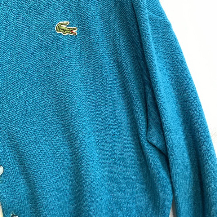 【中古品】【メンズ】 ラコステ 70s VINTAGE カーディガン トップス ブランド 古着 145-250727-gm-25-fuz サイズ：5 カラー：ライトブルー 万代Net店