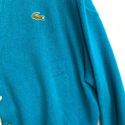 【中古品】【メンズ】 ラコステ 70s VINTAGE カーディガン トップス ブランド 古着 145-250727-gm-25-fuz サイズ：5 カラー：ライトブルー 万代Net店