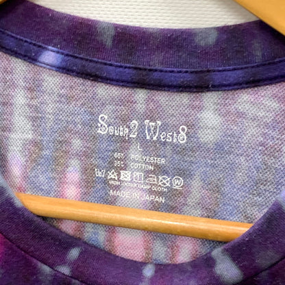 【中古品】【メンズ】 South2 West8 サウスツーウェストエイト MR1008 半袖Tシャツ カットソー トップス ブランド 古着 140-250608-gm-24-fuz サイズ：L カラー：パープル タイダイ 万代Net店