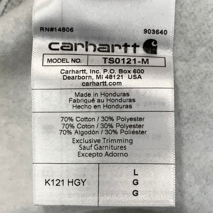 【中古美品】【メンズ】 Carhartt カーハート パーカー フーディー トップス ブランド 古着 145-250601-gm-21-fuz サイズ：L カラー：グレー 万代Net店