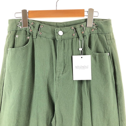 【中古品】【レディース】 MINJMINI STORE ミニミニストアハイウェストデニムワイドパンツ 174-260822-sm-03-otoh カラー：カーキ 万代Net店