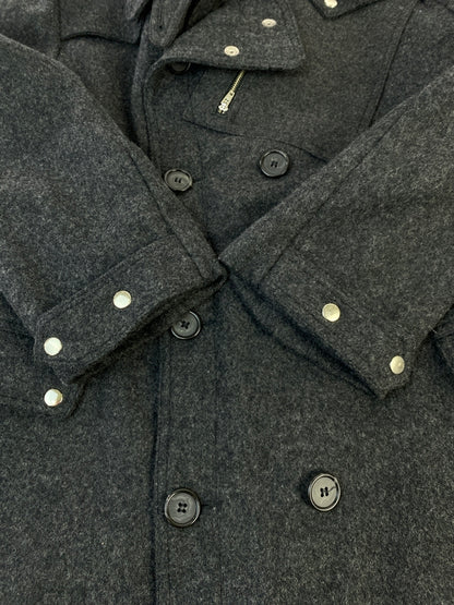 【中古品】【メンズ】 MONITALY モニタリー WOOL JACKET ウール ジャケット コート 上着 アウター 146-260822-hu-54-min サイズ：M カラー：ダークグレー 万代Net店