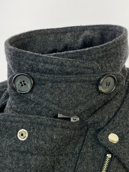 【中古品】【メンズ】 MONITALY モニタリー WOOL JACKET ウール ジャケット コート 上着 アウター 146-260822-hu-54-min サイズ：M カラー：ダークグレー 万代Net店