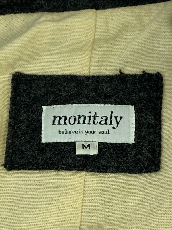 【中古品】【メンズ】 MONITALY モニタリー WOOL JACKET ウール ジャケット コート 上着 アウター 146-260822-hu-54-min サイズ：M カラー：ダークグレー 万代Net店