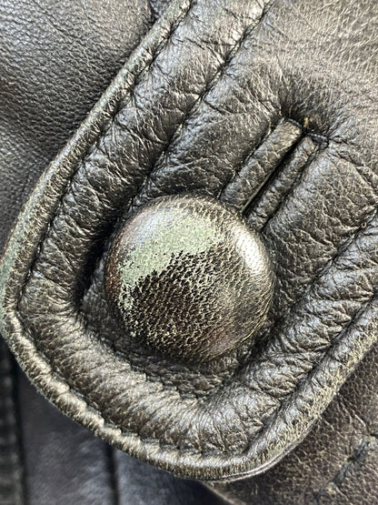 【現状渡し品】【メンズ】 MIRALGO ミラルゴ LEATHER JACKET レザー ジャケット アウター 上着 146-260822-hu-53-min サイズ：LL カラー：ブラック 万代Net店