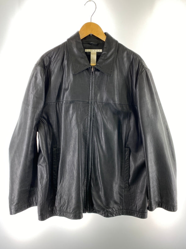 【中古品】【メンズ】 PERRY ELLIS ペリー エリス LEATHER JACKET レザージャケット アウター 上着 146-260822-hu-51-min サイズ：L カラー：ブラック 万代Net店
