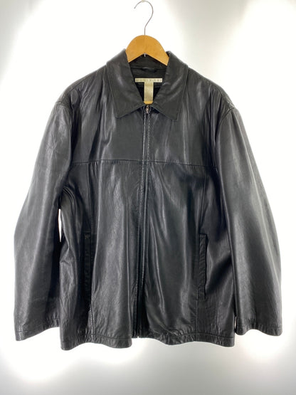 【中古品】【メンズ】 PERRY ELLIS ペリー エリス LEATHER JACKET レザージャケット アウター 上着 146-260822-hu-51-min サイズ：L カラー：ブラック 万代Net店