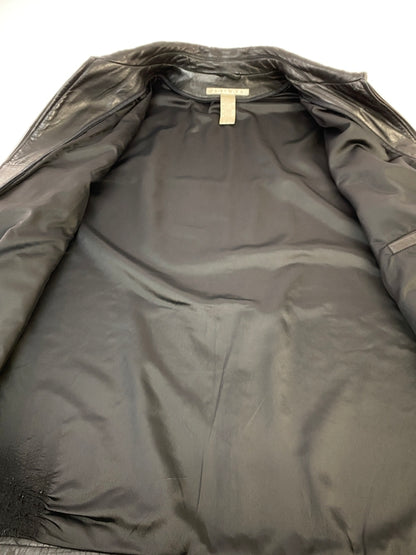 【中古品】【メンズ】 PERRY ELLIS ペリー エリス LEATHER JACKET レザージャケット アウター 上着 146-260822-hu-51-min サイズ：L カラー：ブラック 万代Net店