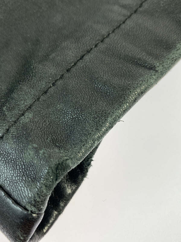 【中古品】【メンズ】 PERRY ELLIS ペリー エリス LEATHER JACKET レザージャケット アウター 上着 146-260822-hu-51-min サイズ：L カラー：ブラック 万代Net店
