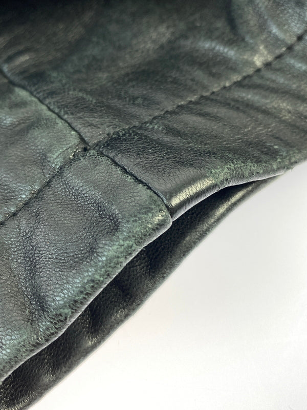 【中古品】【メンズ】 PERRY ELLIS ペリー エリス LEATHER JACKET レザージャケット アウター 上着 146-260822-hu-51-min サイズ：L カラー：ブラック 万代Net店