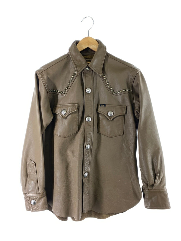 【中古品】【メンズ】 LEE リー 2455 RIDER SHORT LEATHER JACKET ライダー ショート レザー ジャケット アウター 上着 146-260822-hu-50-min サイズ：M カラー：ブラウン 万代Net店