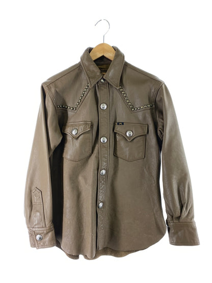 【中古品】【メンズ】 LEE リー 2455 RIDER SHORT LEATHER JACKET ライダー ショート レザー ジャケット アウター 上着 146-260822-hu-50-min サイズ：M カラー：ブラウン 万代Net店