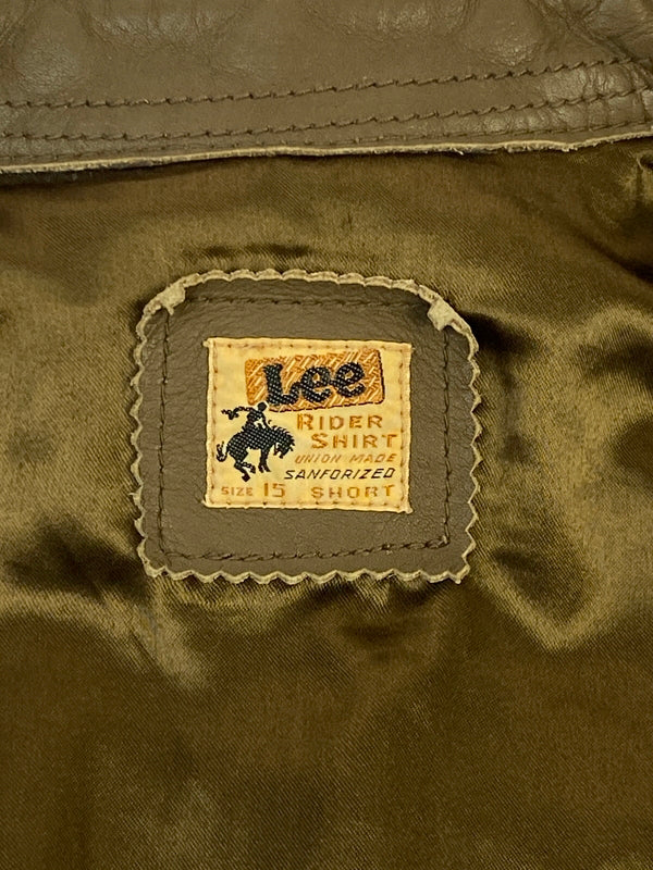 【中古品】【メンズ】 LEE リー 2455 RIDER SHORT LEATHER JACKET ライダー ショート レザー ジャケット アウター 上着 146-260822-hu-50-min サイズ：M カラー：ブラウン 万代Net店