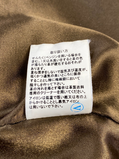 【中古品】【メンズ】 LEE リー 2455 RIDER SHORT LEATHER JACKET ライダー ショート レザー ジャケット アウター 上着 146-260822-hu-50-min サイズ：M カラー：ブラウン 万代Net店