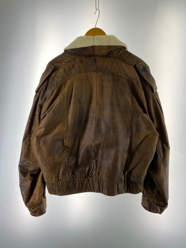 【現状渡し品】【メンズ】 B.B.DAKOTA ビービー ダコタ LEATHER BOA JACKET レザー ボア ジャケット アウター 上着 146-260822-hu-49-min カラー：ブラウン 万代Net店