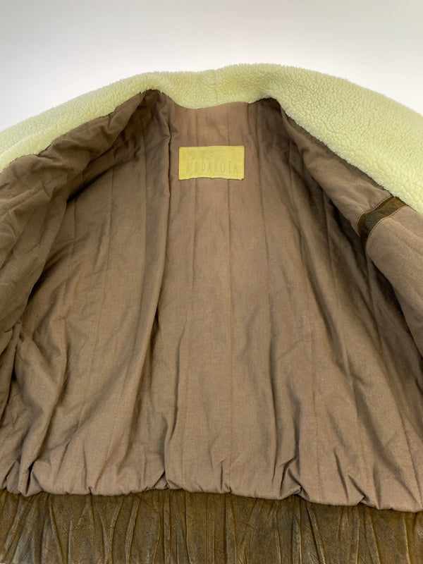 【現状渡し品】【メンズ】 B.B.DAKOTA ビービー ダコタ LEATHER BOA JACKET レザー ボア ジャケット アウター 上着 146-260822-hu-49-min カラー：ブラウン 万代Net店