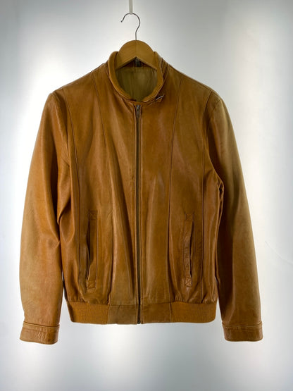 【現状渡し品】【メンズ】 C&A シー アンド エー LEATHER JACKET レザー ジャケット アウター 革ジャン 上着 146-260822-hu-48-min サイズ：表記なし不明 カラー：キャメル系 万代Net店