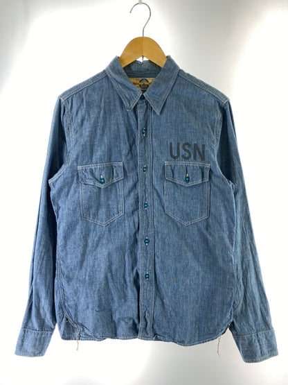 【中古品】【メンズ】 THE REAL MCCOY'S ザリアルマッコイズ USN シャンブレー シャツ 長袖 ロングスリーブ 145-260822-hu-45-min サイズ：不明 カラー：ブルー 万代Net店