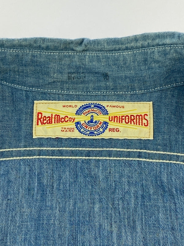 【中古品】【メンズ】 THE REAL MCCOY'S ザリアルマッコイズ USN シャンブレー シャツ 長袖 ロングスリーブ 145-260822-hu-45-min サイズ：不明 カラー：ブルー 万代Net店