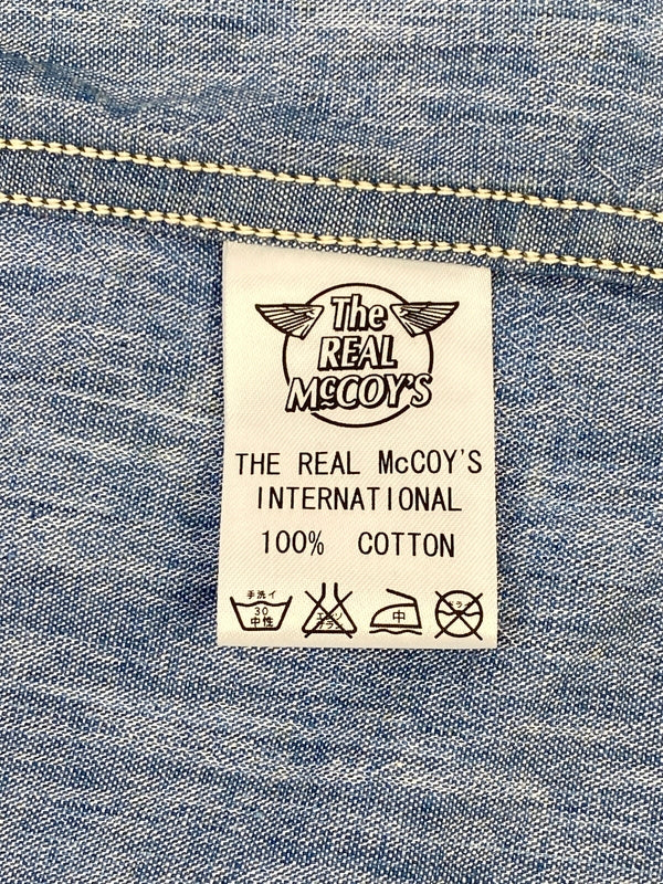 【中古品】【メンズ】 THE REAL MCCOY'S ザリアルマッコイズ USN シャンブレー シャツ 長袖 ロングスリーブ 145-260822-hu-45-min サイズ：不明 カラー：ブルー 万代Net店
