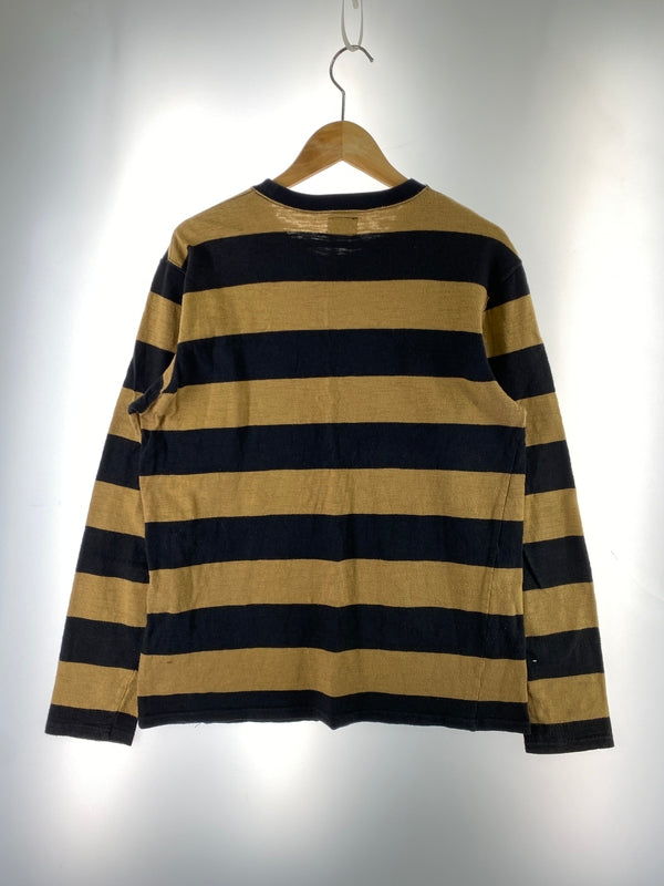 【中古品】【メンズ】 THE REAL MCCOY'S ザリアルマッコイズ BUCO BORDER TEE ブコ ボーダー ティー 長袖 ロングスリーブ T長袖シャツ 145-260822-hu-43-min サイズ：印字消えの為不明 カラー：ブラック/ブラウン 万代Net店
