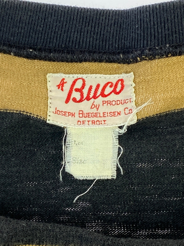 【中古品】【メンズ】 THE REAL MCCOY'S ザリアルマッコイズ BUCO BORDER TEE ブコ ボーダー ティー 長袖 ロングスリーブ T長袖シャツ 145-260822-hu-43-min サイズ：印字消えの為不明 カラー：ブラック/ブラウン 万代Net店