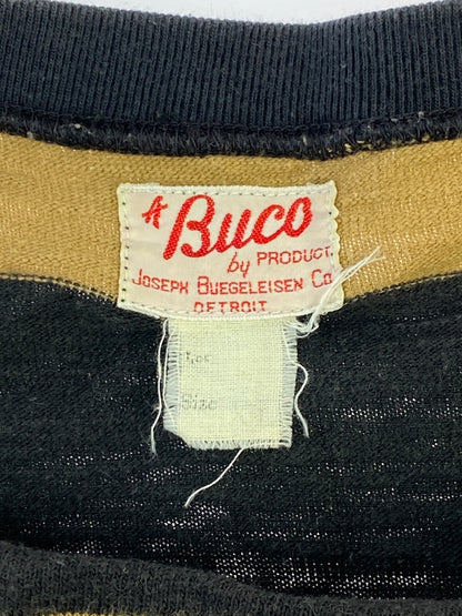 【中古品】【メンズ】 THE REAL MCCOY'S ザリアルマッコイズ BUCO BORDER TEE ブコ ボーダー ティー 長袖 ロングスリーブ T長袖シャツ 145-260822-hu-43-min サイズ：印字消えの為不明 カラー：ブラック/ブラウン 万代Net店