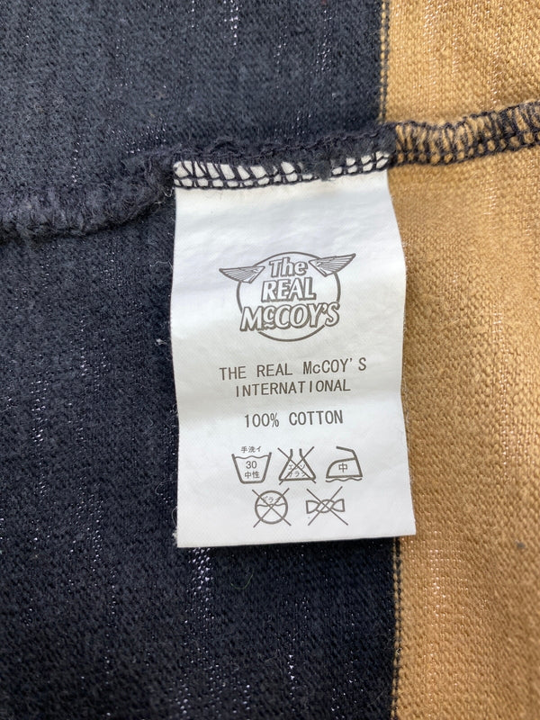 【中古品】【メンズ】 THE REAL MCCOY'S ザリアルマッコイズ BUCO BORDER TEE ブコ ボーダー ティー 長袖 ロングスリーブ T長袖シャツ 145-260822-hu-43-min サイズ：印字消えの為不明 カラー：ブラック/ブラウン 万代Net店