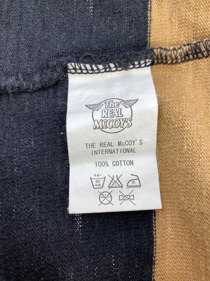 【中古品】【メンズ】 THE REAL MCCOY'S ザリアルマッコイズ BUCO BORDER TEE ブコ ボーダー ティー 長袖 ロングスリーブ T長袖シャツ 145-260822-hu-43-min サイズ：印字消えの為不明 カラー：ブラック/ブラウン 万代Net店