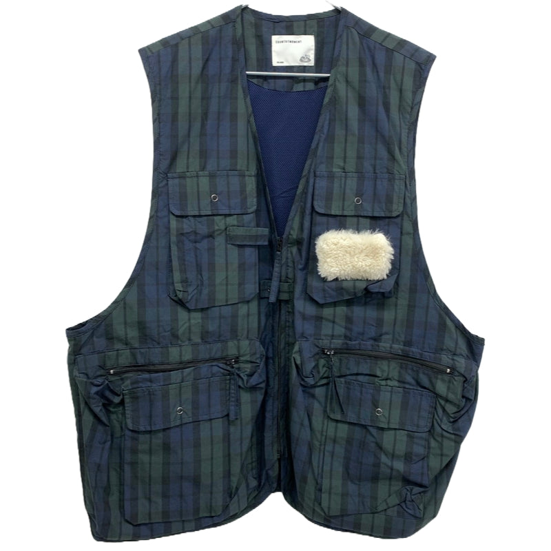 【中古品】【メンズ】 COUNTRYMOMENT カントリーモーメント COUNTRYMOMENT カントリーモーメント フィッシングベスト 147-241231-rn-43-oto サイズ：不明 カラー：ネイビー 紺 万代Net店