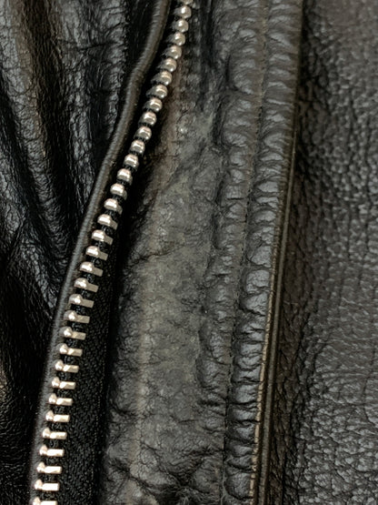 【現状渡し品】【メンズ】 HARLEY DAVIDSON ハーレーダビッドソン SINGLE RIDERS JACKET シングル ライダース レザー ジャケット メンズ アウター 革ジャン 146-261007-em-32-min サイズ：40 カラー：ブラック 万代Net店