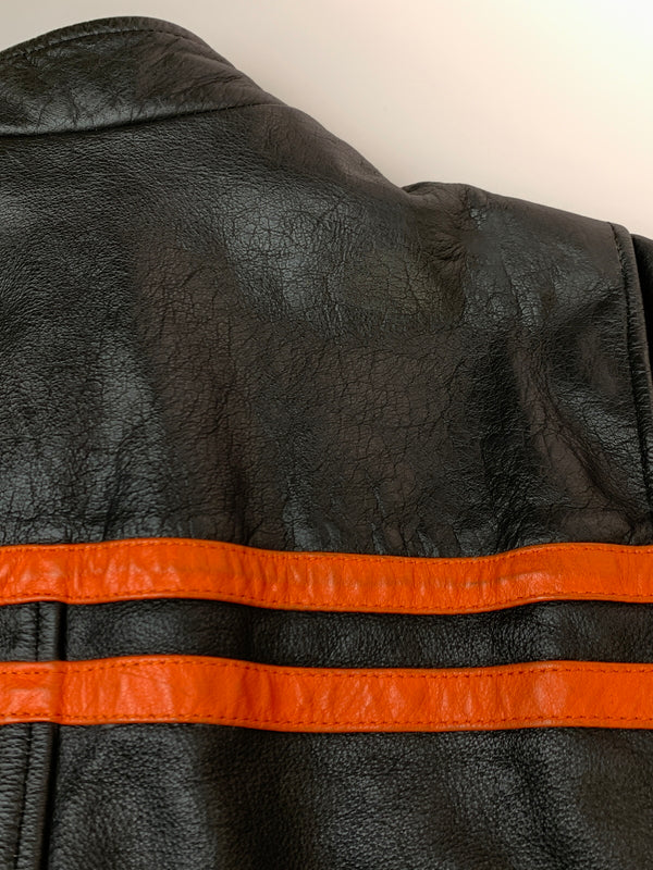 【現状渡し品】【メンズ】 HARLEY DAVIDSON ハーレーダビッドソン SINGLE RIDERS JACKET シングル ライダース レザー ジャケット メンズ アウター 革ジャン 146-261007-em-32-min サイズ：40 カラー：ブラック 万代Net店