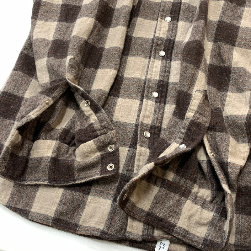 【中古品】【メンズ】 PENDLETON ペンドルトン 70’s VINTAGE WOOL SHIRT 70年代 ヴィンテージ ウール シャツ 長袖 トップス 144-260715-sa-09-tei サイズ：L カラー：ブラウン 万代Net店