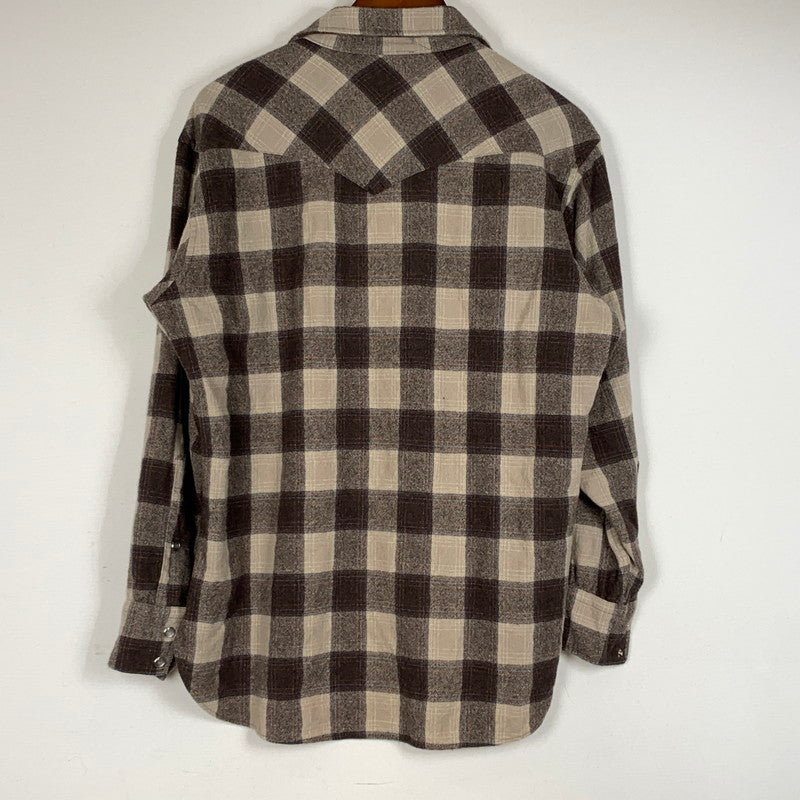 【中古品】【メンズ】 PENDLETON ペンドルトン 70’s VINTAGE WOOL SHIRT 70年代 ヴィンテージ ウール シャツ 長袖 トップス 144-260715-sa-09-tei サイズ：L カラー：ブラウン 万代Net店
