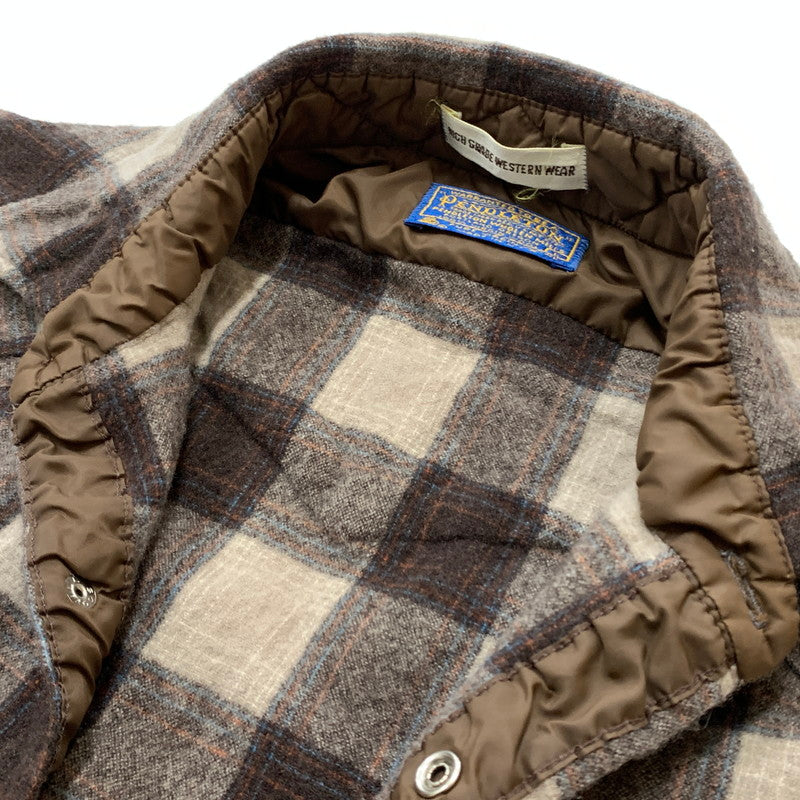 【中古品】【メンズ】 PENDLETON ペンドルトン 70’s VINTAGE WOOL SHIRT 70年代 ヴィンテージ ウール シャツ 長袖 トップス 144-260715-sa-09-tei サイズ：L カラー：ブラウン 万代Net店