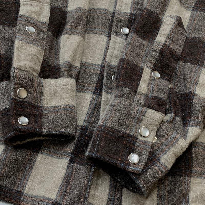 【中古品】【メンズ】 PENDLETON ペンドルトン 70’s VINTAGE WOOL SHIRT 70年代 ヴィンテージ ウール シャツ 長袖 トップス 144-260715-sa-09-tei サイズ：L カラー：ブラウン 万代Net店